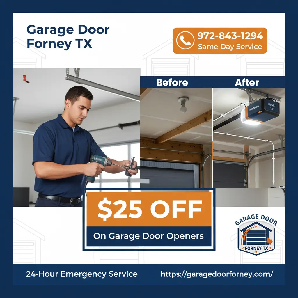 Garage Door Opener Repair Discount Coupon Forney TX